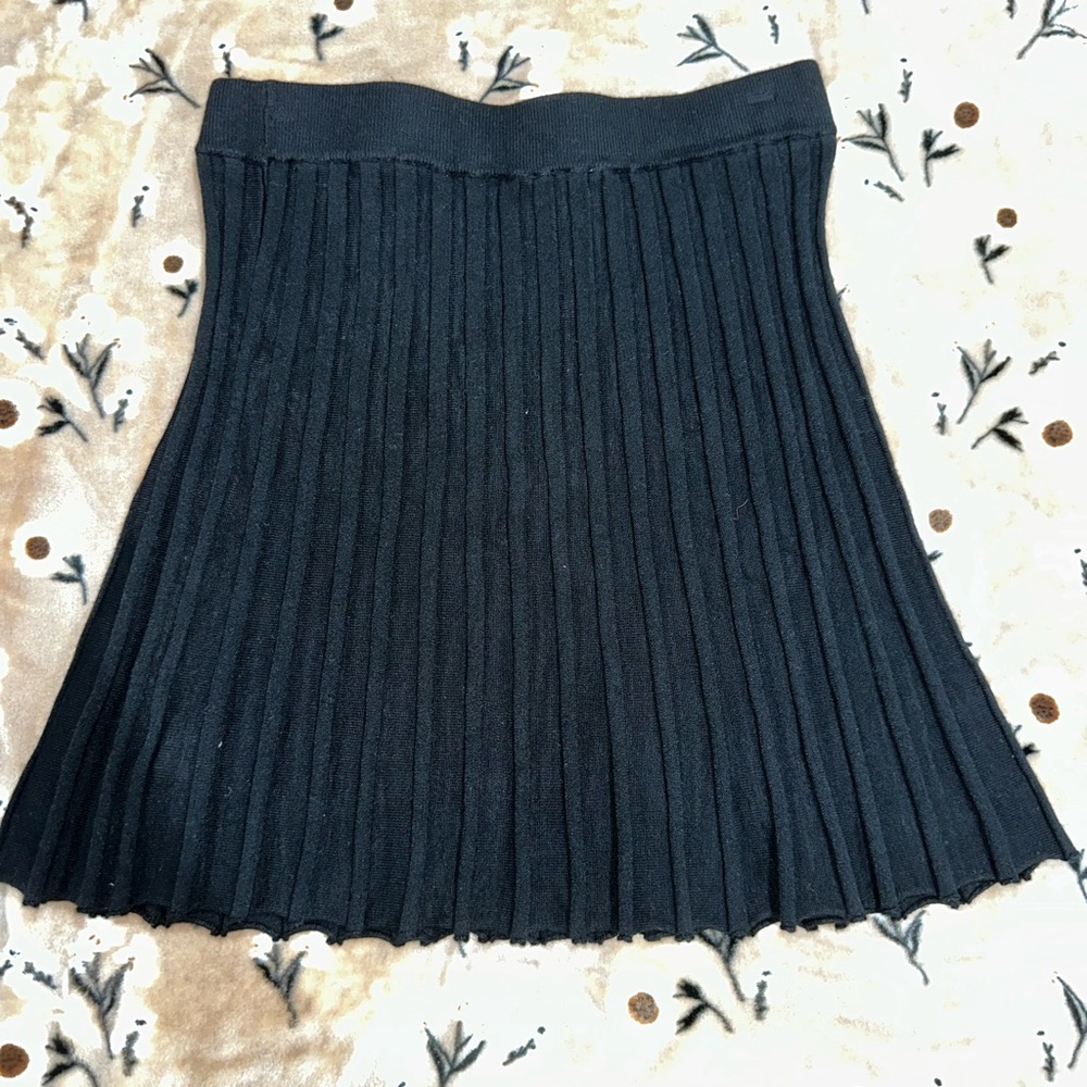 Cabana Life Black Pleated A-Line Mini Skirt